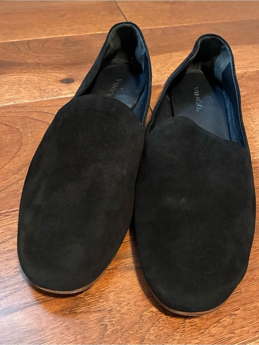 Vince Black suede loafers size 7. Genuine Leather. Good condition. Quiet Luxury